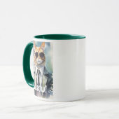 おしゃれで面白い猫のグラフィック コーヒー マグカップ (正面左)