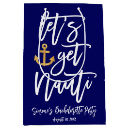 おしゃれで面白い航海テーマのバチェロレッテパーティーを楽しもう ミディアムペーパーバッグ