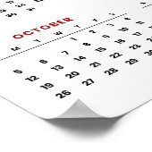 おしゃれなあなただけのカスタムテキスト 2025カレンダー ポスター (角)