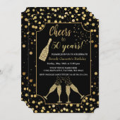 おしゃれなお祝い 誕生日パーティー招待状 招待状 (正面/裏面)