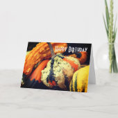 おしゃれなかぼちゃの自然な誕生日 カード (正面)