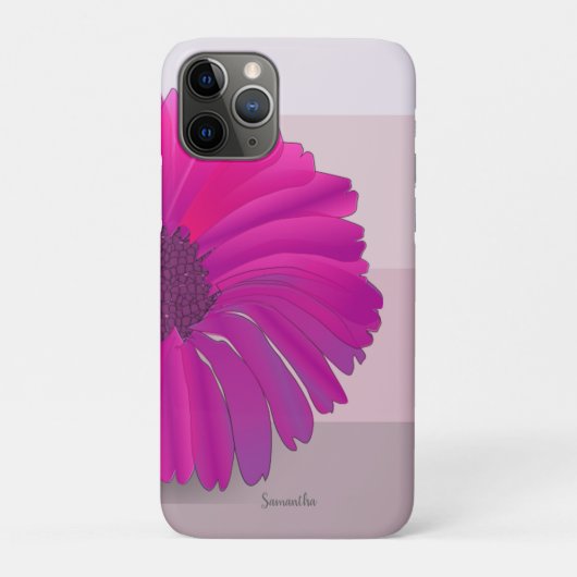 おしゃれなかわいいデイジー 花 お名前入り Case-Mate iPhoneケース (裏)