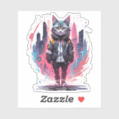 おしゃれなかわいい猫のデザイン シール (シート)