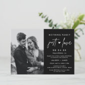 おしゃれなだけじゃない、愛に満ちた現代の秘密の結婚写真 招待状 (スタンド正面)