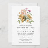 おしゃれなひまわりウェディング 招待状 (正面)