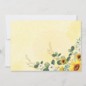 おしゃれなひまわりゾウさんサマーガーデン赤ちゃん歓迎会 招待状 (裏面)