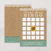 おしゃれなひまわりボール バルプ ブライダルシャワー ビンゴ (正面/裏面)