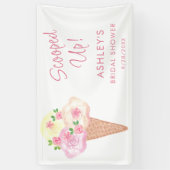 おしゃれなアイスクリームのウェディングシャワーバナー 横断幕 (縦)