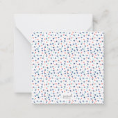 おしゃれなアイスクリームピンクの名前入り現代的なデザイン ノートカード (裏面)