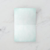 おしゃれなアクアブルー&ゴールドグリッターの感謝カード サンキューカード (内部)