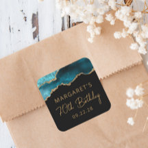 おしゃれなアゲートジオードターコイズゴールド 70歳の誕生日パーティー