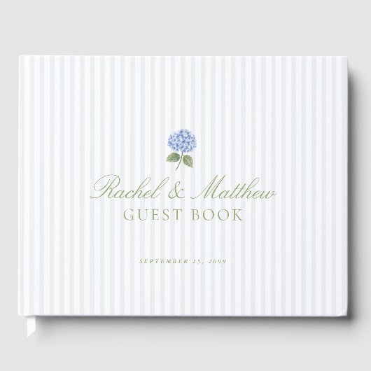 おしゃれなアジサイの結婚式ゲストブック ゲストブック (正面)