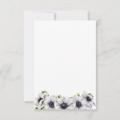 おしゃれなアネモネの花のデザインのSave The Date 案内状 (裏面)
