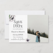おしゃれなアネモネの花の写真でSave The Date