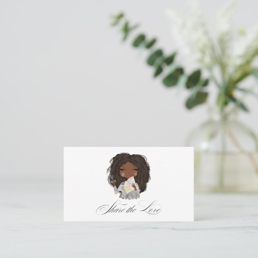 おしゃれなアフリカ系アメリカ人の美容院紹介 紹介カード (スタンド正面)