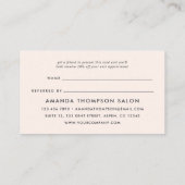 おしゃれなアフリカ系アメリカ人の美容院紹介 紹介カード (裏面)