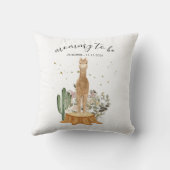 おしゃれなアルパカの新しいママ ママになる人 クッション (裏面)