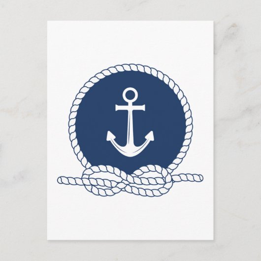 おしゃれなアンカーとロープ ポストカード (正面)