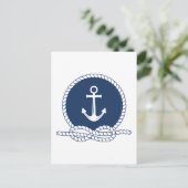 おしゃれなアンカーとロープ ポストカード (スタンド正面)