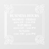 おしゃれなアンティーク装飾 開店時間 ドア ウィンドウサイン (シート)