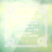 おしゃれなアンティーク装飾 開店時間 ドア ウィンドウサイン (シート3)