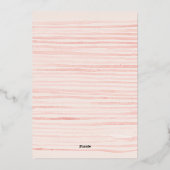 おしゃれなアーチの手書きハート写真 ブライダルシャワー 箔招待状 (裏面)