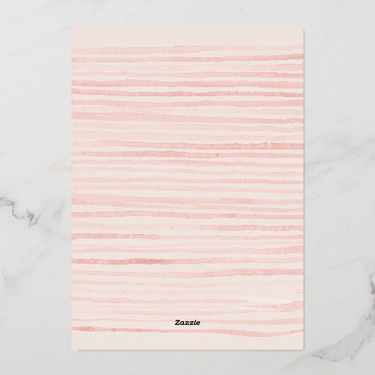 おしゃれなアーチの手書きハート写真 ブライダルシャワー 箔招待状 (裏面)