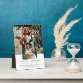 おしゃれなアーチ写真コラージュ　愛する人の記憶に フォトプラーク (側面)