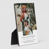 おしゃれなアーチ写真コラージュ　愛する人の記憶を称えて フォトプラーク (側面)