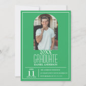 おしゃれなアーチ写真付き卒業招待状 招待状 (正面)