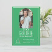 おしゃれなアーチ写真付き卒業招待状 招待状 (スタンド正面)
