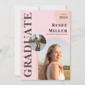 おしゃれなアーチ写真卒業パーティー招待状 招待状 (正面)