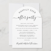 おしゃれなアーチ写真 ウェディング レセプション 招待状 (正面)