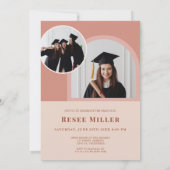 おしゃれなアーチ写真 卒業パーティー招待状 招待状 (裏面)