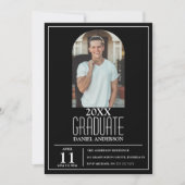 おしゃれなアーチ写真 卒業式招待状 招待状 (正面)