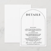 おしゃれなアーチ 現代的 スタイリッシュ エレガント エンクロージャーカード (正面/裏面)