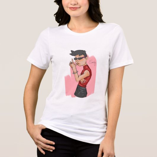 おしゃれなアート トライブレンドTシャツ (正面)