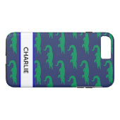 おしゃれなイニシャル入りワニ Case-Mate iPhoneケース (裏面(横))