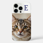 おしゃれなイニシャル入り猫の写真 Case-Mate iPhoneケース (裏面)