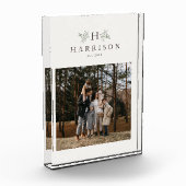 おしゃれなイニシャル飾り フォトブロック (左)