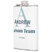 おしゃれなイニシャル グルーム チーム グルームズメン フラスク (左)