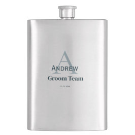 おしゃれなイニシャル グルーム チーム グルームズメン フラスク