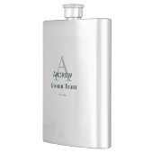 おしゃれなイニシャル グルーム チーム グルームズメン フラスク (左)