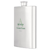 おしゃれなイニシャル グルーム チーム グルームズメン フラスク (左)