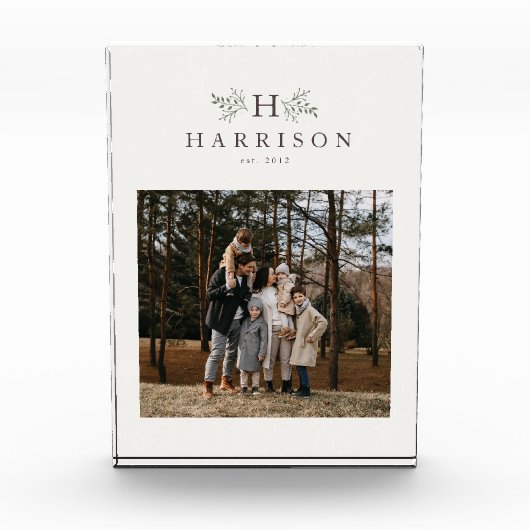 おしゃれなイニシャル フォトブロック (正面)