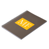 おしゃれなイニシャル モダン ミニマル ノートブック (左側)