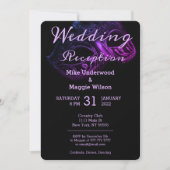 おしゃれなイブニングウェディングパーティー招待状 招待状 (正面)