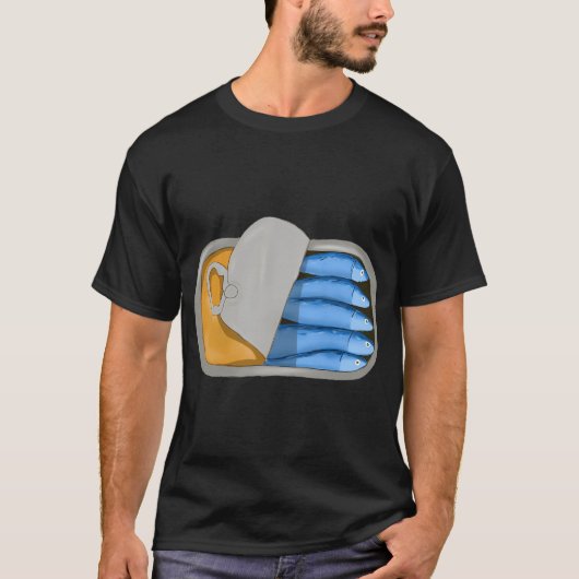 おしゃれなイワシの缶詰 Tシャツ (正面)