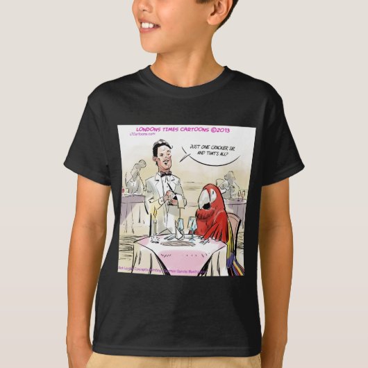 おしゃれなインコのユーモア Tシャツ (正面)