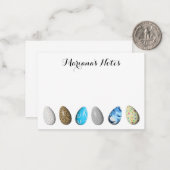 おしゃれなイースター 3D カラフルな卵 ミニマリスト ノートカード (正面/裏面インサイチュ)